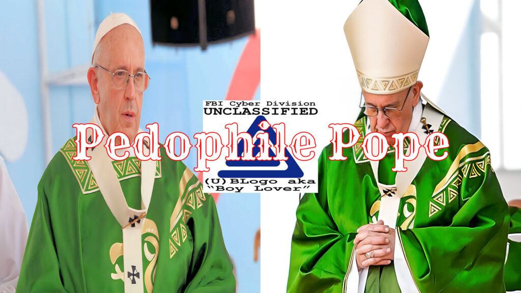 Pope francis at world youth day 2019 wearing an fbi identified pedophile symbol