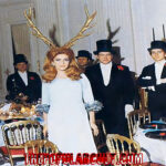 Guy De Rothschild marie helene surrealist ball 1972 hollywood illuminati satanic family secret society freemason rulers conspiracy hell evil party mask devils ritual