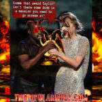 kanye west award show taylor swift illuminati signs symbols secret society freemasons occult satanic famous celebrity hollywood elite evil memes baphomet